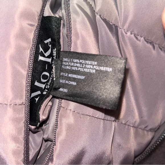 Mo-KA By Santa Fe Apparel Hooded Reversible Puffer Vest - Picture 5 of 12